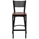 Flash Furniture XU-DG-60116-GRD-BAR-CHYW-GG Bar Stool w/ Grid Back & Cherry Wood Seat, Black thumbnail 4