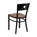 Flash Furniture XU-DG-60119-CIR-CHYW-GG Restaurant Chair w/ Circle Cutout Back & Cherry Wood Seat - Steel Frame, Black thumbnail 3