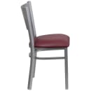 Flash Furniture XU-DG-60401-BURV-GG Restaurant Chair w/ Slat Back & Burgundy Vinyl Seat - Steel Frame, Silver thumbnail 2