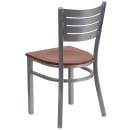 Flash Furniture XU-DG-60401-CHYW-GG Restaurant Chair w/ Slat Back & Cherry Wood Seat - Steel Frame, Silver thumbnail 3