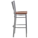 Flash Furniture XU-DG-60402-BAR-CHYW-GG Bar Stool w/ Metal Slat Back & Cherry Wood Seat, Silver thumbnail 2