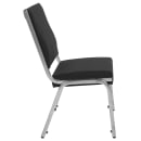 Flash Furniture XU-DG-60442-660-1-BK-GG Stacking Bariatric Chair w/ Black Fabric Back & Seat - Steel Frame, Silver Vein thumbnail 2