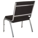 Flash Furniture XU-DG-60442-660-1-BK-GG Stacking Bariatric Chair w/ Black Fabric Back & Seat - Steel Frame, Silver Vein thumbnail 3