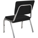 Flash Furniture XU-DG-60442-660-2-BK-GG Stacking Bariatric Chair w/ Black Fabric Back & Seat - Steel Frame, Silver Vein thumbnail 3