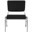Flash Furniture XU-DG-60442-660-2-BK-GG Stacking Bariatric Chair w/ Black Fabric Back & Seat - Steel Frame, Silver Vein thumbnail 4
