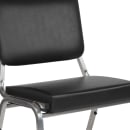 Flash Furniture XU-DG-60442-660-2-BV-GG Stacking Bariatric Chair w/ Black Vinyl Back & Seat - Steel Frame, Silver Vein thumbnail 7