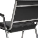 Flash Furniture XU-DG-60443-670-1-BK-VY-GG Stacking Bariatric Arm Chair w/ Black Vinyl Back & Seat - Steel Frame, Silver Vein thumbnail 8