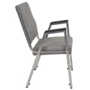 Flash Furniture XU-DG-60443-670-1-GY-GG Stacking Bariatric Arm Chair w/ Gray Fabric Back & Seat - Steel Frame, Silver Vein thumbnail 2