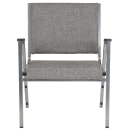 Flash Furniture XU-DG-60443-670-1-GY-GG Stacking Bariatric Arm Chair w/ Gray Fabric Back & Seat - Steel Frame, Silver Vein thumbnail 4