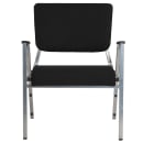 Flash Furniture XU-DG-60443-670-2-BK-GG Stacking Bariatric Arm Chair w/ Black Fabric Back & Seat - Steel Frame, Silver Vein thumbnail 4