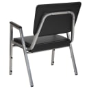 Flash Furniture XU-DG-60443-670-2-BV-GG Stacking Bariatric Arm Chair w/ Black Vinyl Back & Seat - Steel Frame, Silver Vein thumbnail 4