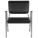 Flash Furniture XU-DG-60443-670-2-BV-GG Stacking Bariatric Arm Chair w/ Black Vinyl Back & Seat - Steel Frame, Silver Vein thumbnail 5