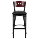 Flash Furniture XU-DG-60515-MAH-BAR-BLKV-GG Bar Stool w/ Mahogany Wood Back & Black Vinyl Seat, Black thumbnail 4