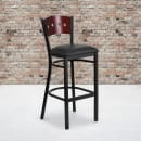 Flash Furniture XU-DG-60515-MAH-BAR-BLKV-GG Bar Stool w/ Mahogany Wood Back & Black Vinyl Seat, Black thumbnail 5