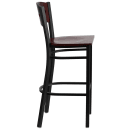 Flash Furniture XU-DG-60515-MAH-BAR-MTL-GG Bar Stool w/ Mahogany Wood Back & Wood Seat, Black thumbnail 2