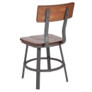 Flash Furniture XU-DG-60582-GG Restaurant Chair w/ Walnut Wood Back & Seat - Steel Frame, Gray thumbnail 4