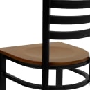 Flash Furniture XU-DG694BLAD-CHYW-GG Restaurant Chair w/ Ladder Back & Cherry Wood Seat - Steel Frame, Black thumbnail 8