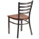 Flash Furniture XU-DG694BLAD-CLR-CHYW-GG Restaurant Chair w/ Ladder Back & Cherry Wood Seat - Steel Frame, Silver thumbnail 3