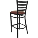Flash Furniture XU-DG697BLAD-BAR-BURV-GG Bar Stool w/ Ladder Back & Burgundy Vinyl Seat, Black thumbnail 6