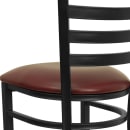 Flash Furniture XU-DG697BLAD-BAR-BURV-GG Bar Stool w/ Ladder Back & Burgundy Vinyl Seat, Black thumbnail 8