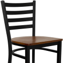 Flash Furniture XU-DG697BLAD-BAR-CHYW-GG Bar Stool w/ Ladder Back & Cherry Wood Seat, Black thumbnail 7