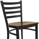 Flash Furniture XU-DG697BLAD-BAR-MAHW-GG Bar Stool w/ Ladder Back & Mahogany Wood Seat, Black thumbnail 7
