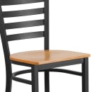 Flash Furniture XU-DG697BLAD-BAR-NATW-GG Bar Stool w/ Ladder Back & Natural Wood Seat, Black thumbnail 7