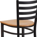 Flash Furniture XU-DG697BLAD-BAR-NATW-GG Bar Stool w/ Ladder Back & Natural Wood Seat, Black thumbnail 8