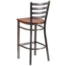 Flash Furniture XU-DG697BLAD-CLR-BAR-CHYW-GG Bar Stool w/ Ladder Back & Cherry Wood Seat, Clear Coat Steel thumbnail 4