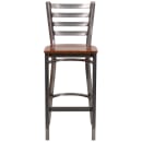 Flash Furniture XU-DG697BLAD-CLR-BAR-CHYW-GG Bar Stool w/ Ladder Back & Cherry Wood Seat, Clear Coat Steel thumbnail 5
