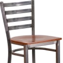 Flash Furniture XU-DG697BLAD-CLR-BAR-CHYW-GG Bar Stool w/ Ladder Back & Cherry Wood Seat, Clear Coat Steel thumbnail 7