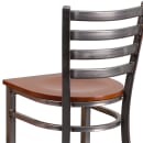 Flash Furniture XU-DG697BLAD-CLR-BAR-CHYW-GG Bar Stool w/ Ladder Back & Cherry Wood Seat, Clear Coat Steel thumbnail 8