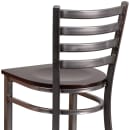 Flash Furniture XU-DG697BLAD-CLR-BAR-WALW-GG Bar Stool w/ Ladder Back & Walnut Wood Seat, Clear Coat Steel thumbnail 9