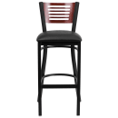 Flash Furniture XU-DG-6H1B-MAH-BAR-BLKV-GG Bar Stool w/ Mahogany Wood Back & Black Vinyl Seat, Black thumbnail 4