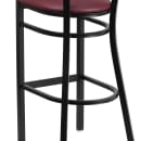 Flash Furniture XU-DG-6H1B-MAH-BAR-BURV-GG Bar Stool w/ Mahogany Wood Back & Burgundy Vinyl Seat, Black thumbnail 5