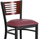 Flash Furniture XU-DG-6H1B-MAH-BAR-BURV-GG Bar Stool w/ Mahogany Wood Back & Burgundy Vinyl Seat, Black thumbnail 6