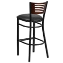 Flash Furniture XU-DG-6H1B-WAL-BAR-BLKV-GG Bar Stool w/ Walnut Wood Back & Black Vinyl Seat, Black thumbnail 5