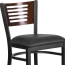 Flash Furniture XU-DG-6H1B-WAL-BAR-BLKV-GG Bar Stool w/ Walnut Wood Back & Black Vinyl Seat, Black thumbnail 7