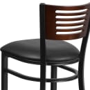Flash Furniture XU-DG-6H1B-WAL-BAR-BLKV-GG Bar Stool w/ Walnut Wood Back & Black Vinyl Seat, Black thumbnail 8