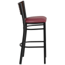 Flash Furniture XU-DG-6H1B-WAL-BAR-BURV-GG Bar Stool w/ Walnut Wood Back & Burgundy Vinyl Seat, Black thumbnail 2