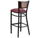 Flash Furniture XU-DG-6H1B-WAL-BAR-BURV-GG Bar Stool w/ Walnut Wood Back & Burgundy Vinyl Seat, Black thumbnail 3