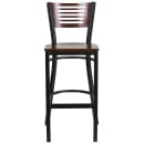 Flash Furniture XU-DG-6H1B-WAL-BAR-MTL-GG Bar Stool w/ Walnut Wood Back & Wood Seat, Black thumbnail 4