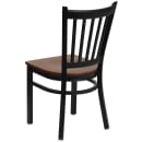 Flash Furniture XU-DG-6Q2B-VRT-CHYW-GG Restaurant Chair w/ Slat Back & Cherry Wood Seat - Steel Frame, Black thumbnail 5