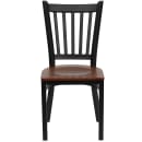 Flash Furniture XU-DG-6Q2B-VRT-CHYW-GG Restaurant Chair w/ Slat Back & Cherry Wood Seat - Steel Frame, Black thumbnail 6