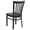 Flash Furniture XU-DG6Q4BSCH-CHYW-GG Restaurant Chair w/ Schoolhouse Back & Cherry Wood Seat - Steel Frame, Black thumbnail 5