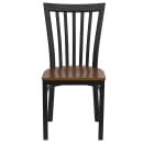 Flash Furniture XU-DG6Q4BSCH-CHYW-GG Restaurant Chair w/ Schoolhouse Back & Cherry Wood Seat - Steel Frame, Black thumbnail 6
