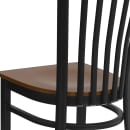 Flash Furniture XU-DG6Q4BSCH-CHYW-GG Restaurant Chair w/ Schoolhouse Back & Cherry Wood Seat - Steel Frame, Black thumbnail 8