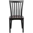 Flash Furniture XU-DG6Q4BSCH-WALW-GG Restaurant Chair w/ Schoolhouse Back & Walnut Wood Seat - Steel Frame, Black thumbnail 5