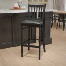Flash Furniture XU-DG-6R6B-VRT-BAR-BLKV-GG Bar Stool w/ Metal Vertical Slat Back & Black Vinyl Seat, Black thumbnail 9