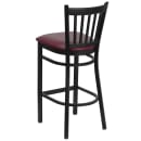 Flash Furniture XU-DG-6R6B-VRT-BAR-BURV-GG Bar Stool w/ Metal Vertical Slat Back & Burgundy Vinyl Seat, Black thumbnail 3